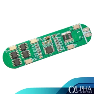 Módulo bms protector de batería 4 celdas y 12 amperios vista delantera