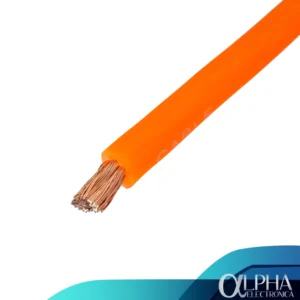 Cable para Corriente 12V 8AWG Naranja Flexible