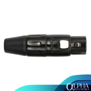 Conector XLR hembra negro marca Kirlin