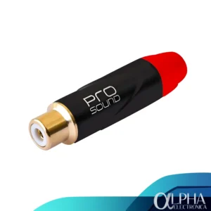 Conector rca hembra metal rojo marca ProSoud