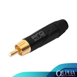 Plug rca metal negro marca prosound
