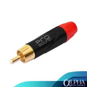 Plug rca metal rojo marca prosound