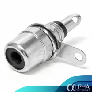 Conector rca hembra para chasis metal negro