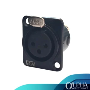 Conector XLR Hembra Para Chasis - Prosound