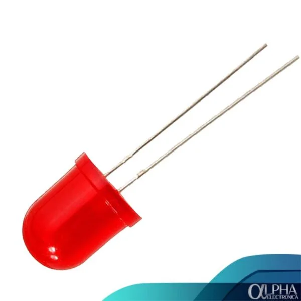 Led de 10mm Rojo Difuso