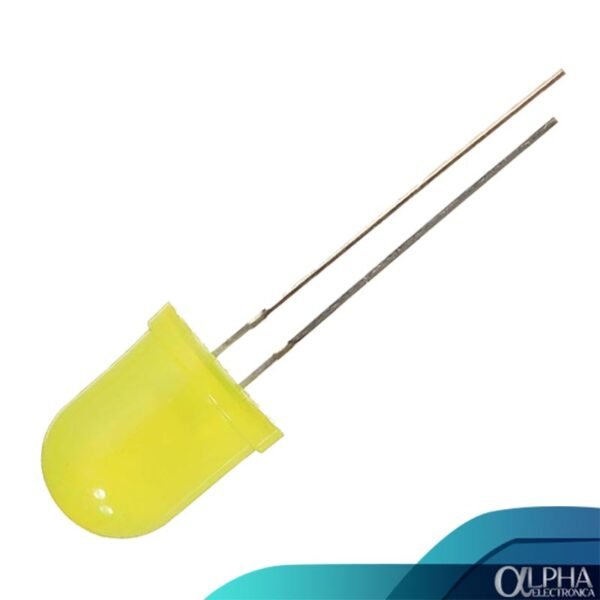 Led de 10mm Amarillo Difuso