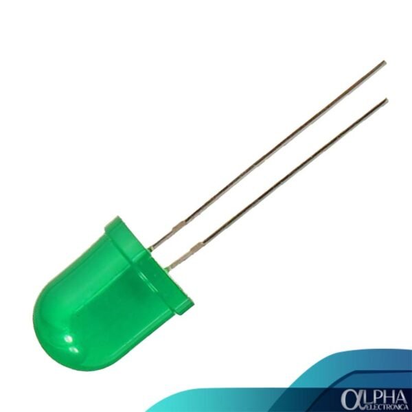 Led de 10mm Verde Difuso