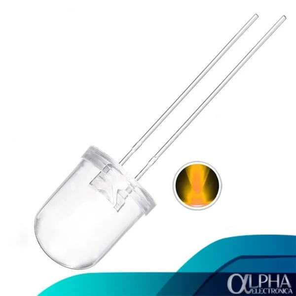 Led de 10mm Amarillo Transparente