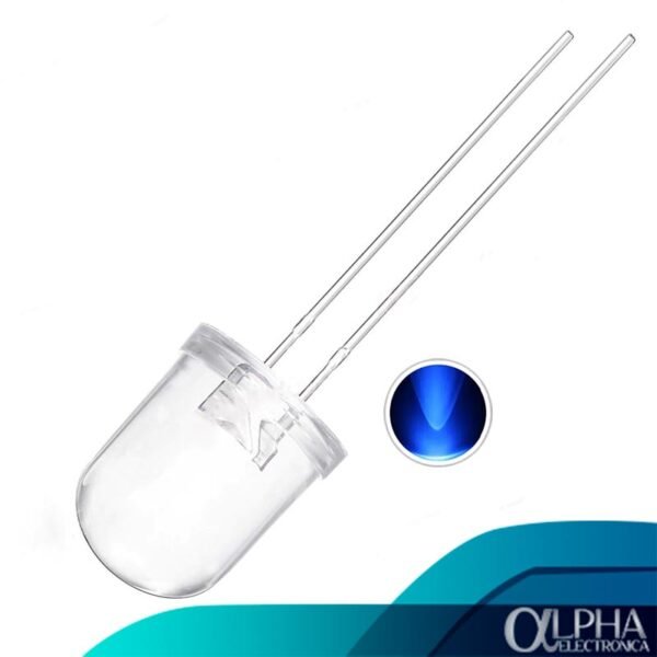 Led de 10mm Azul Transparente