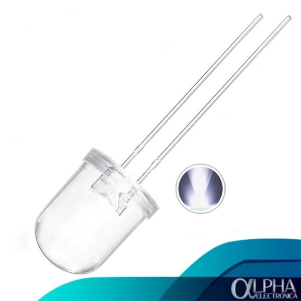 Led de 10mm Blanco Transparente
