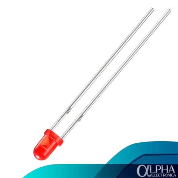 Led de 3mm Rojo Difuso