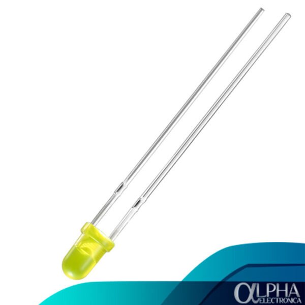 Led de 3mm Amarillo Difuso