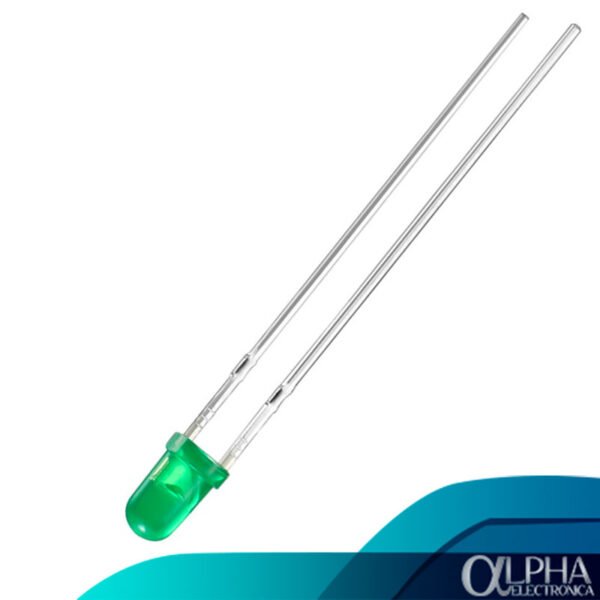 Led de 3mm Verde Difuso