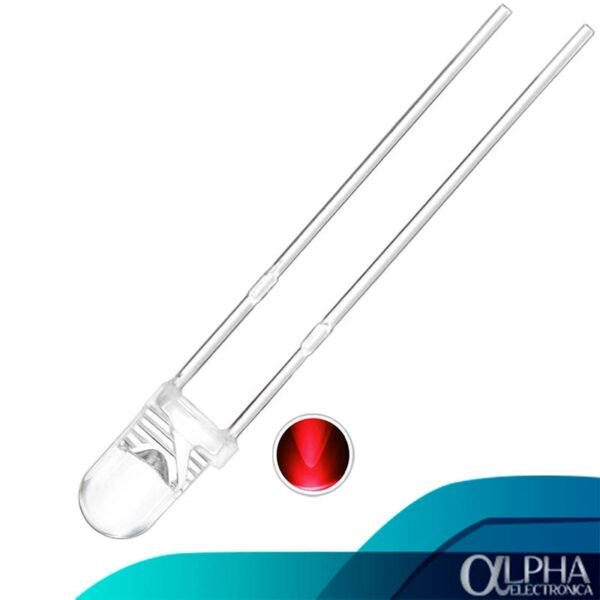 Led de 3mm Rojo Transparente