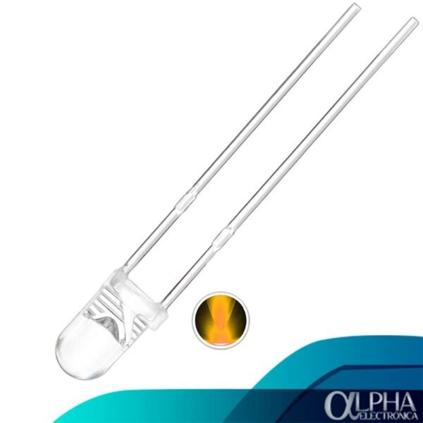Led de 3mm Amarillo Transparente