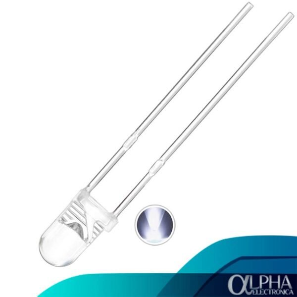 Led de 3mm Blanco Transparente