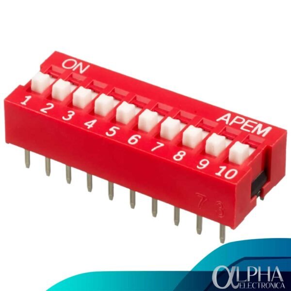 Dip Switch de 10 posiciones