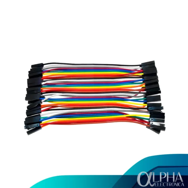 Paquete de 40 Cables Dupont Hembra-Hembra 10cm