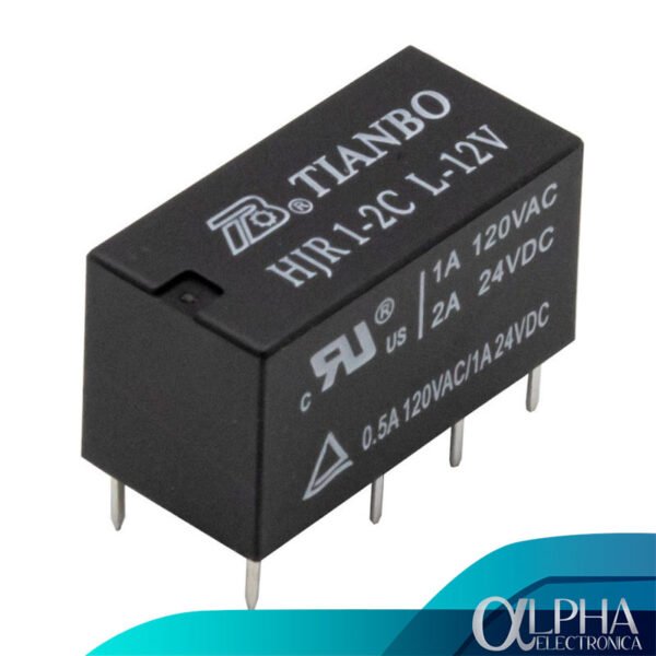 Relé de 12V 2A – 8 pines HJR1-2C L-12V