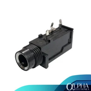 Jack hembra 6.3mm mono 3 pines horizontal