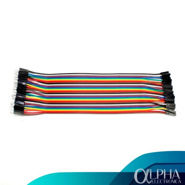 Paquete de 40 Cables Dupont Macho-Hembra 20cm