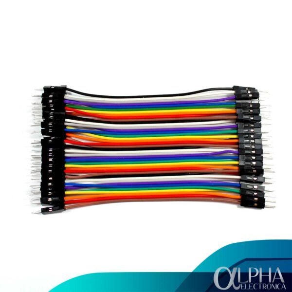 Paquete de 40 Cables Dupont Macho-Macho 10cm