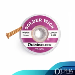 Malla para desoldar de 3 mm y 1.5 metros de cobre trenzada