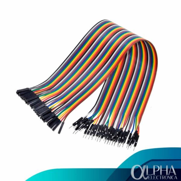 Paquete de 40 Cables Dupont Macho-Hembra 30cm