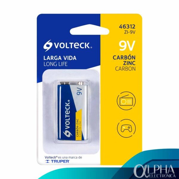 Batería 9V Zinc-Carbón Volteck - Imagen 2