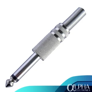 Plug 1/4" 6.3mm mono de metal