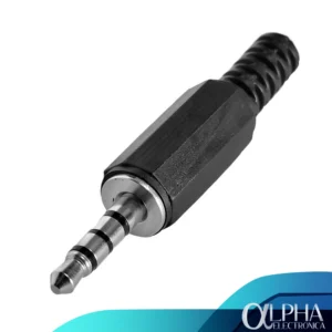Plug 3.5mm stereo + micrófono trrs 4 polos de plástico