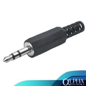Plug macho 3.5mm stereo de plástico