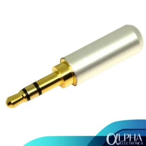 Plug 3.5mm stereo metal color dorado y plateado