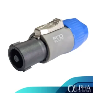 Plug Speakon Gris cola azul 4 vias marca prosound