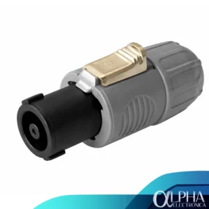 Plug speakon de 4 vías marca kirlin color gris
