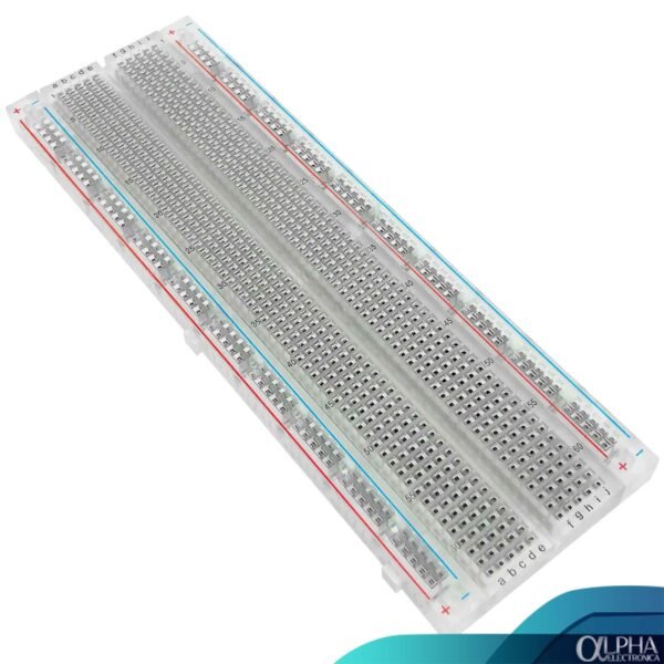 Protoboard Transparente de 830 puntos, 1 Galleta