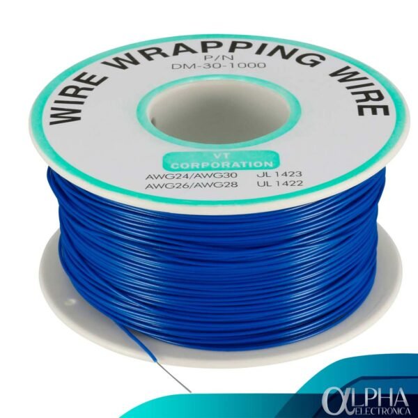 Rollo de Alambre delgado 30AWG Azul