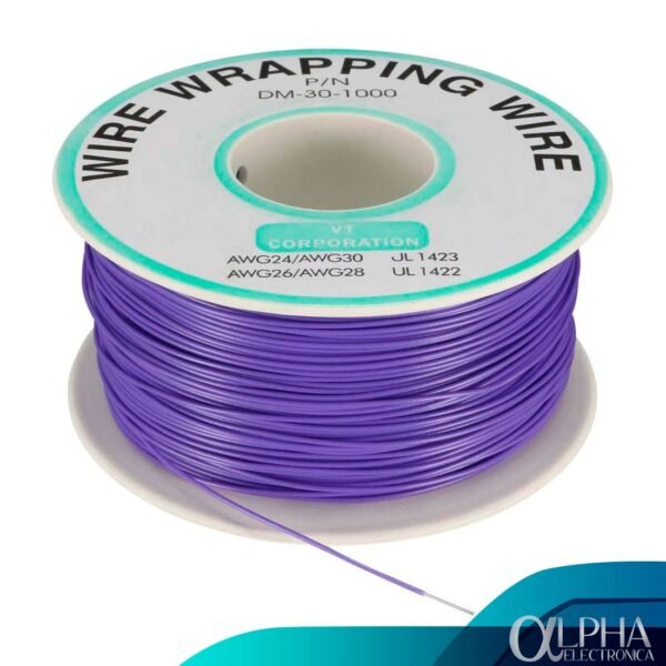 Rollo de Alambre delgado 30AWG Purpura