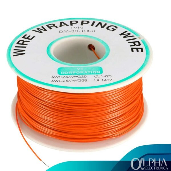 Metro de Alambre delgado 30AWG Naranja - Imagen 2