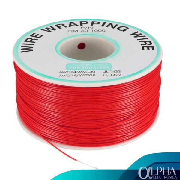 Rollo de Alambre delgado 30AWG Rojo