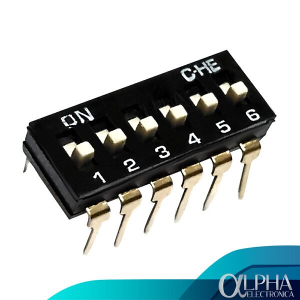 Dip Switch de 6 posiciones tipo IC