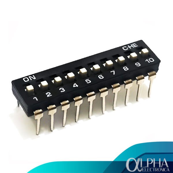 Dip Switch de 10 posiciones tipo IC