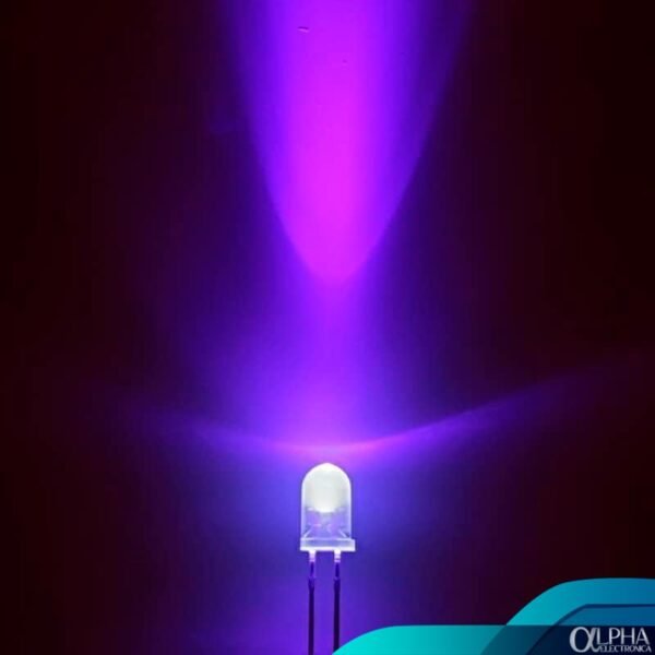 Led de 5mm Violeta Transparente - Imagen 2