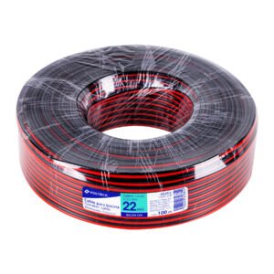 Rollo de Cable Para Bocina 22AWG Rojo-Negro Volteck