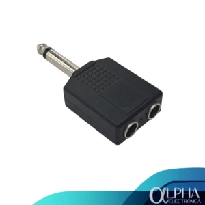 Adaptador Plug 1/4" Mono a 2 Jack 1/4" Mono
