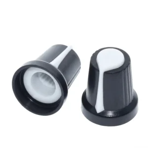 Botón para potenciómetro color blanco de plástico