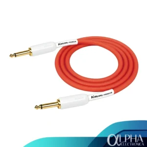 Cable para instrumento 20awg rojo fluorescente kirlin 6 metros