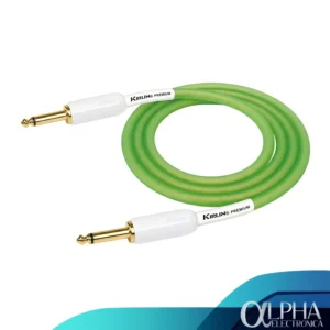Cable para instrumento 20awg verde fluorescente kirlin 6 metros