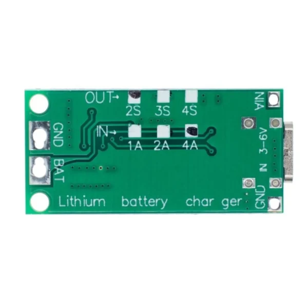Módulo BMS 2S 4A y Cargador de Batería con USB Tipo C - Imagen 3