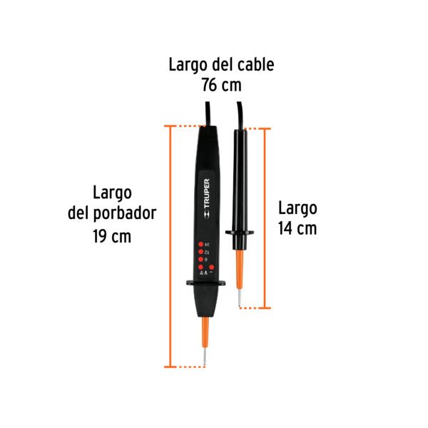 Probador de Voltaje y Polaridad AC / DC, Truper - Imagen 3